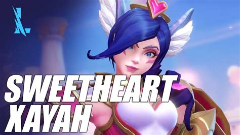 Sweetheart Xayah Wild Rift Skin Spotlight .